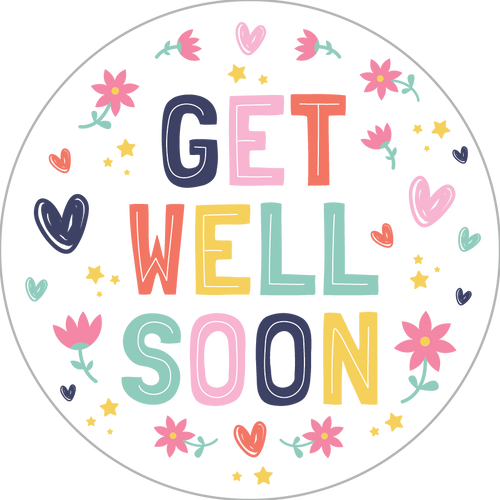 Get Well Soon Sticker - Sparty Girl